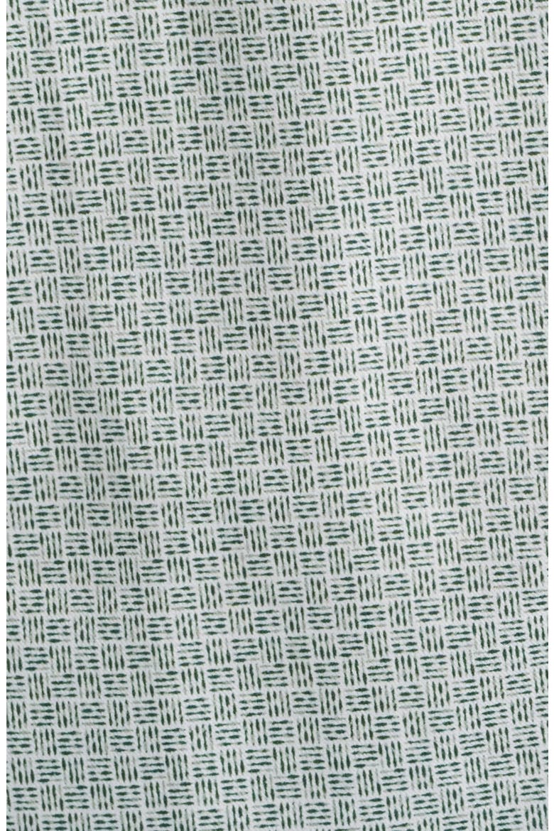 Logan Microprint Short Sleeve Cotton Blend Button-Up Shirt, Alternate, color, GREEN HASHED SQUARES