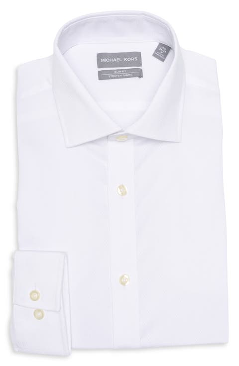 Slim Fit Stretch Cotton Dress Shirt