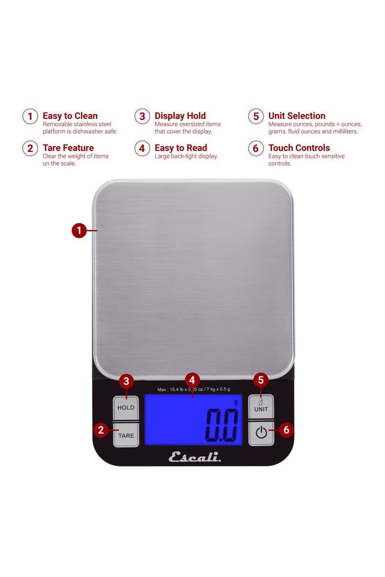 Nutro Digital Scale, Alternate, color, Black