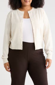 NORDSTROM RACK Crewneck Button Front Cardigan