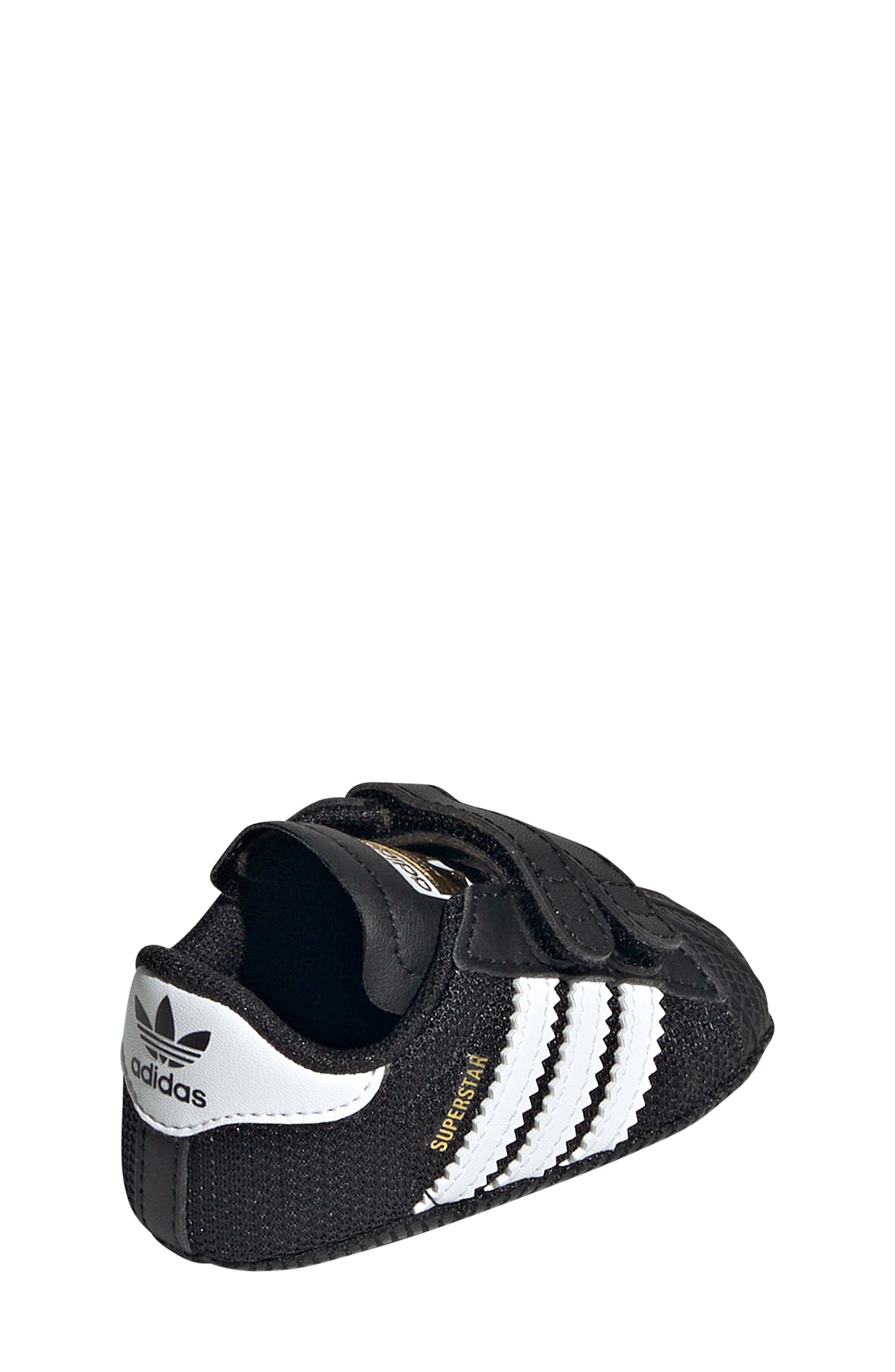 adidas Kids' Superstar Crib Shoe, Alternate, color, Black/ White/ Gold Metallic