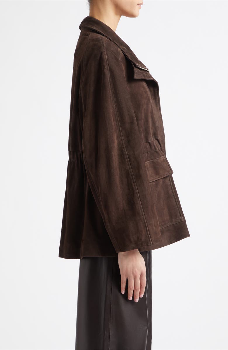 NOUR HAMMOUR Quai Suede Jacket, Alternate, color, Mocha