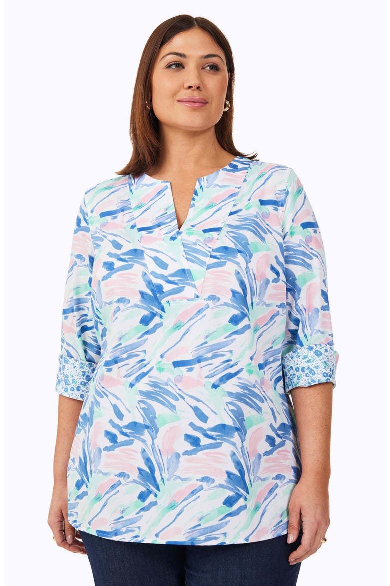 Vena Cotton Tunic, Alternate, color, NAVY MULTI
