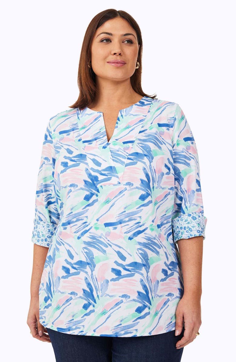 Foxcroft Vena Cotton Tunic, Alternate, color, 