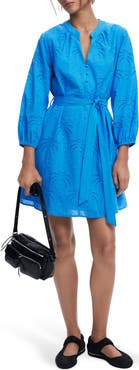 Desigual Broderie Anglaise Belted Shirtdress