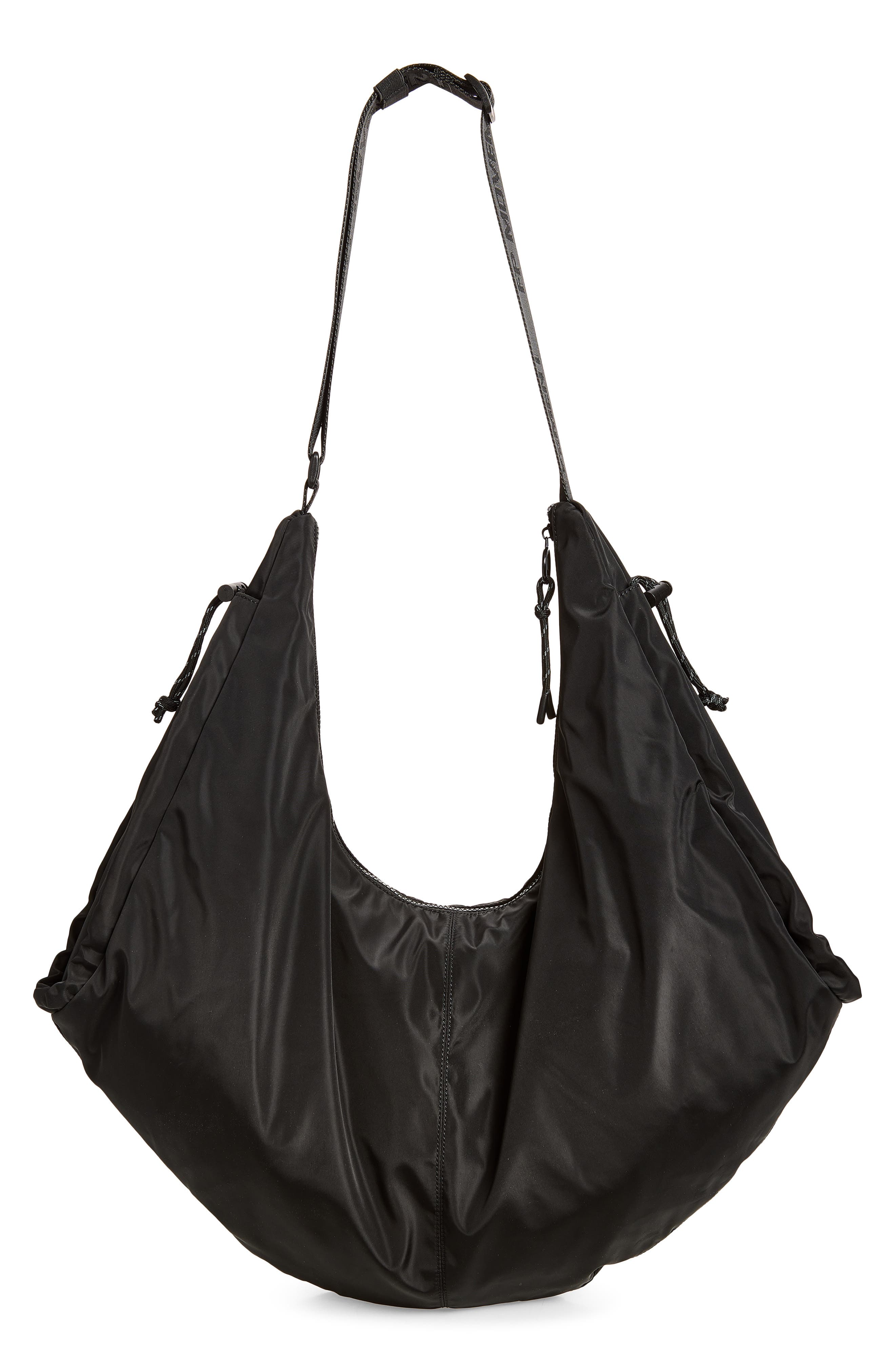 Freestyle Cinched Tote, Alternate, color, BLACK