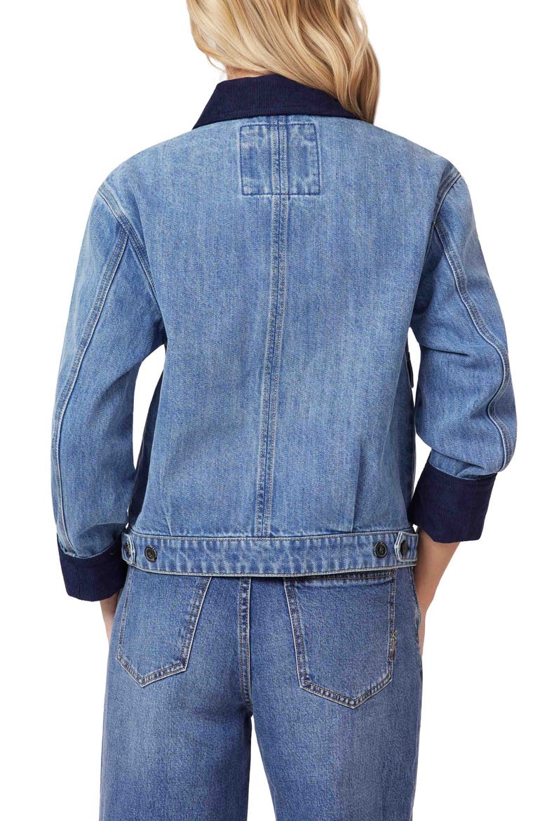 Chore Crop Denim Jacket, Alternate, color, FRENCH LAUNDRY