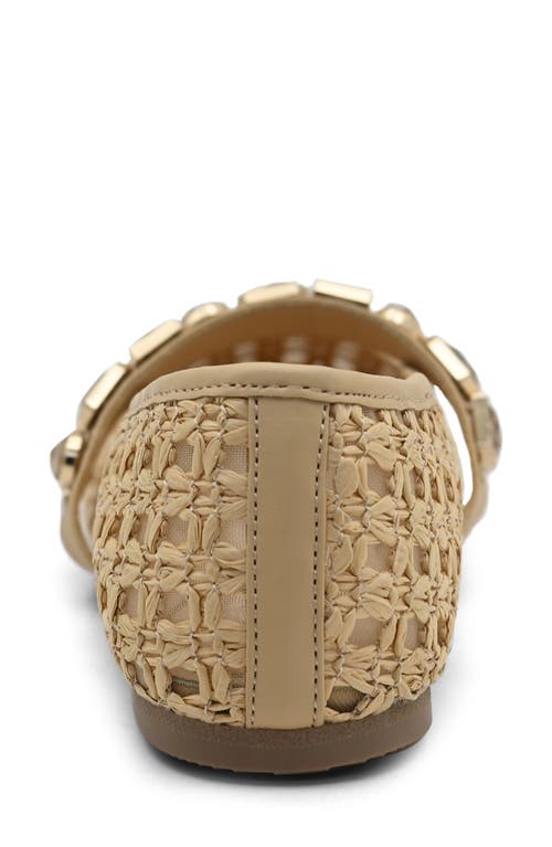 Kenneth Cole Zeta Mary Jane Flat In Natural Raffia