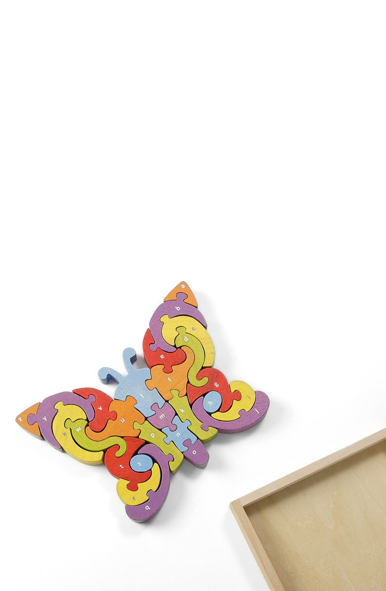 BeginAgain Toys Butterfly A to Z Puzzle, Alternate, color,