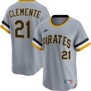 Nike Men's Nike Roberto Clemente Gray Pittsburgh Pirates Throwback Cooperstown Collection Limited Jersey