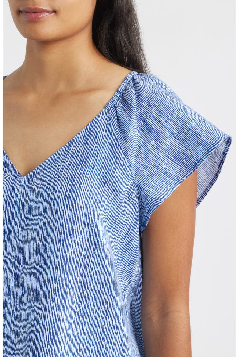 Shimmering Bay Linen Top, Alternate, color, SPECTRUM BLUE