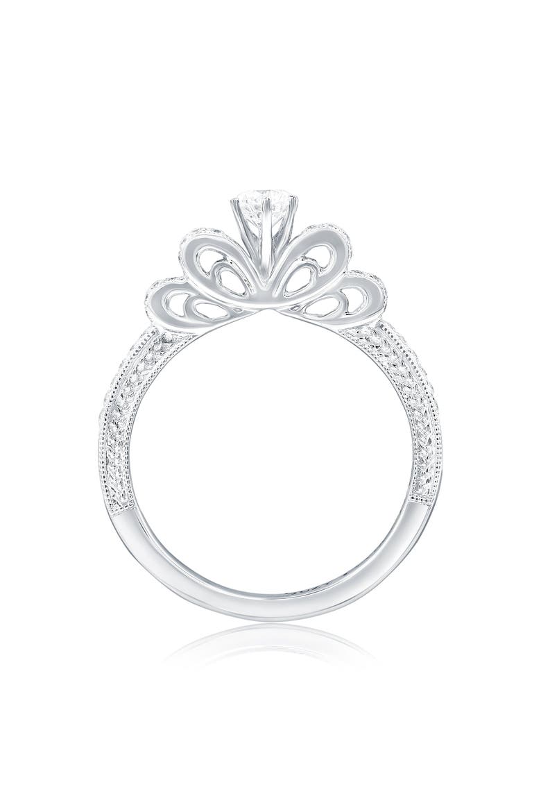 18K White Gold 0.31ct GIA-Certified Diamond & 0.20cttw Diamond Ring, Alternate, color, White Gold