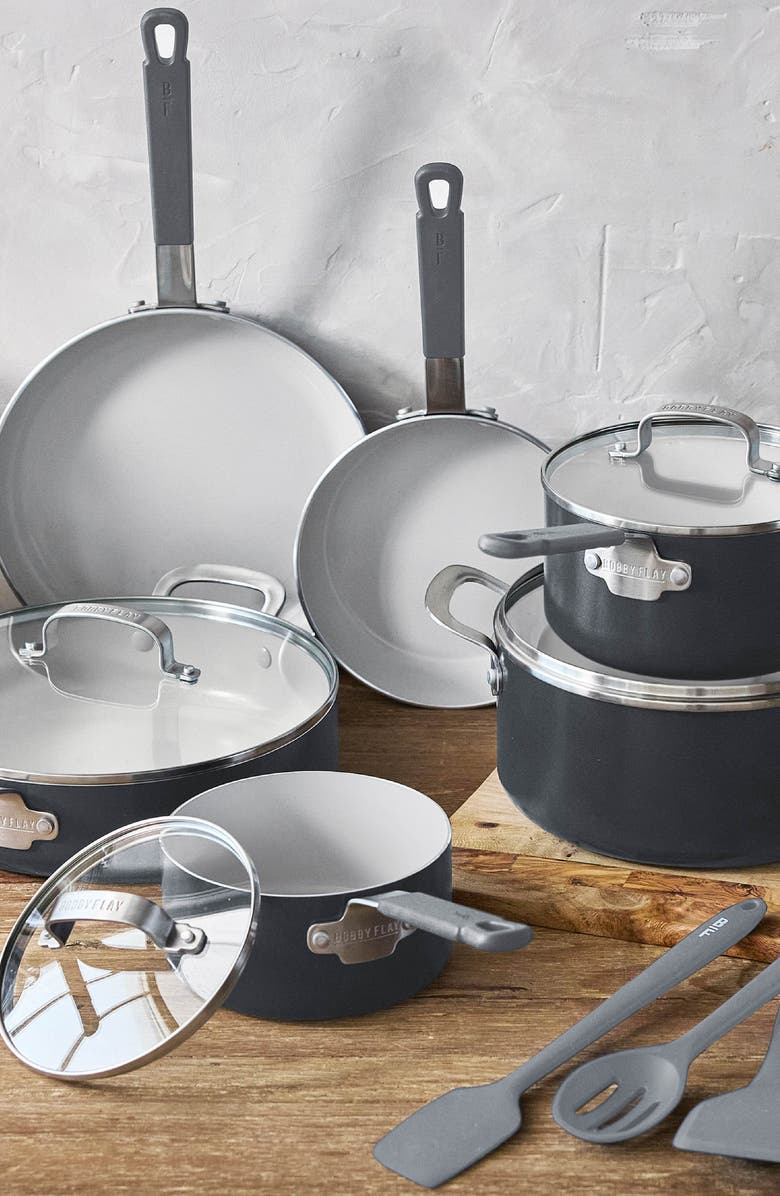 GreenPan x Bobby Flay Professional Ceramic Nonstick 13-Piece Cookware Set, Alternate, color, Graphite