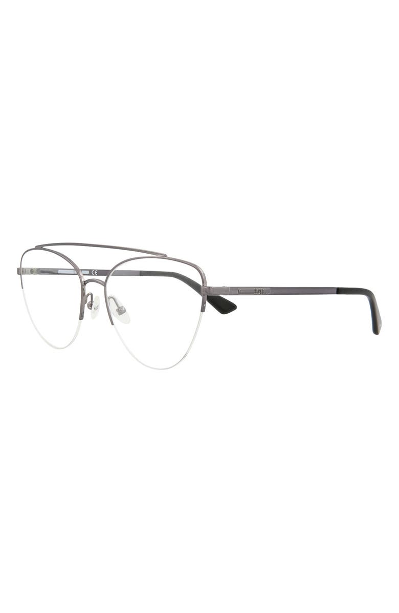 McQueen 55mm Core Aviator Optical Glasses, Alternate, color, 