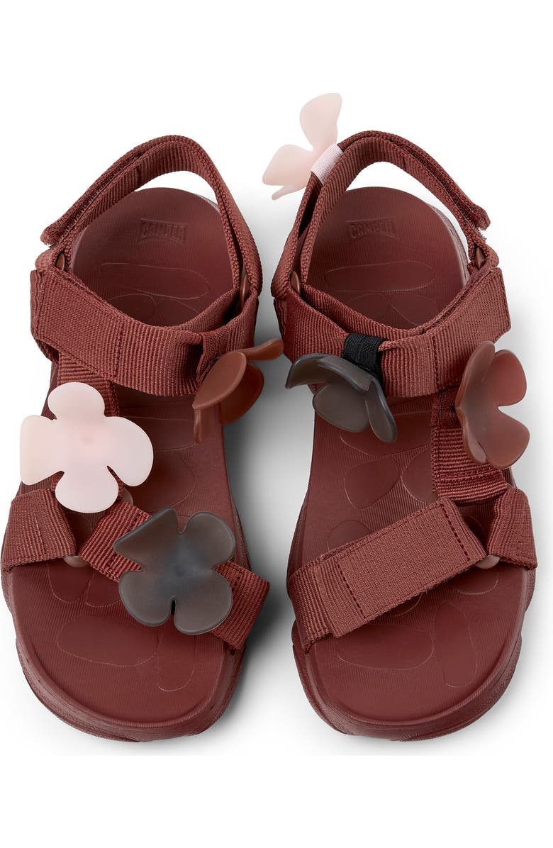 Camper Karst Twins Mismatch Sandal, Alternate, color, Burgundy