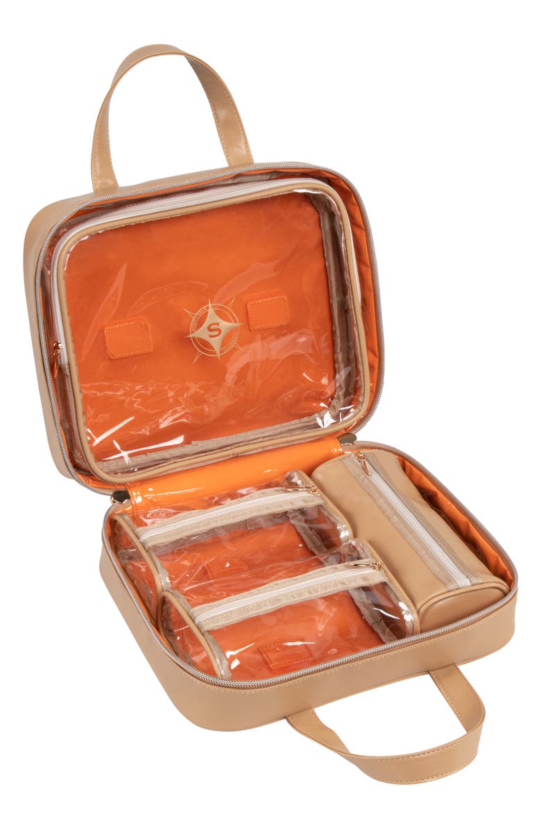 Stephanie Johnson Belize Toasted Almond Martha Large Briefcase Cosmetics Case, Alternate, color,