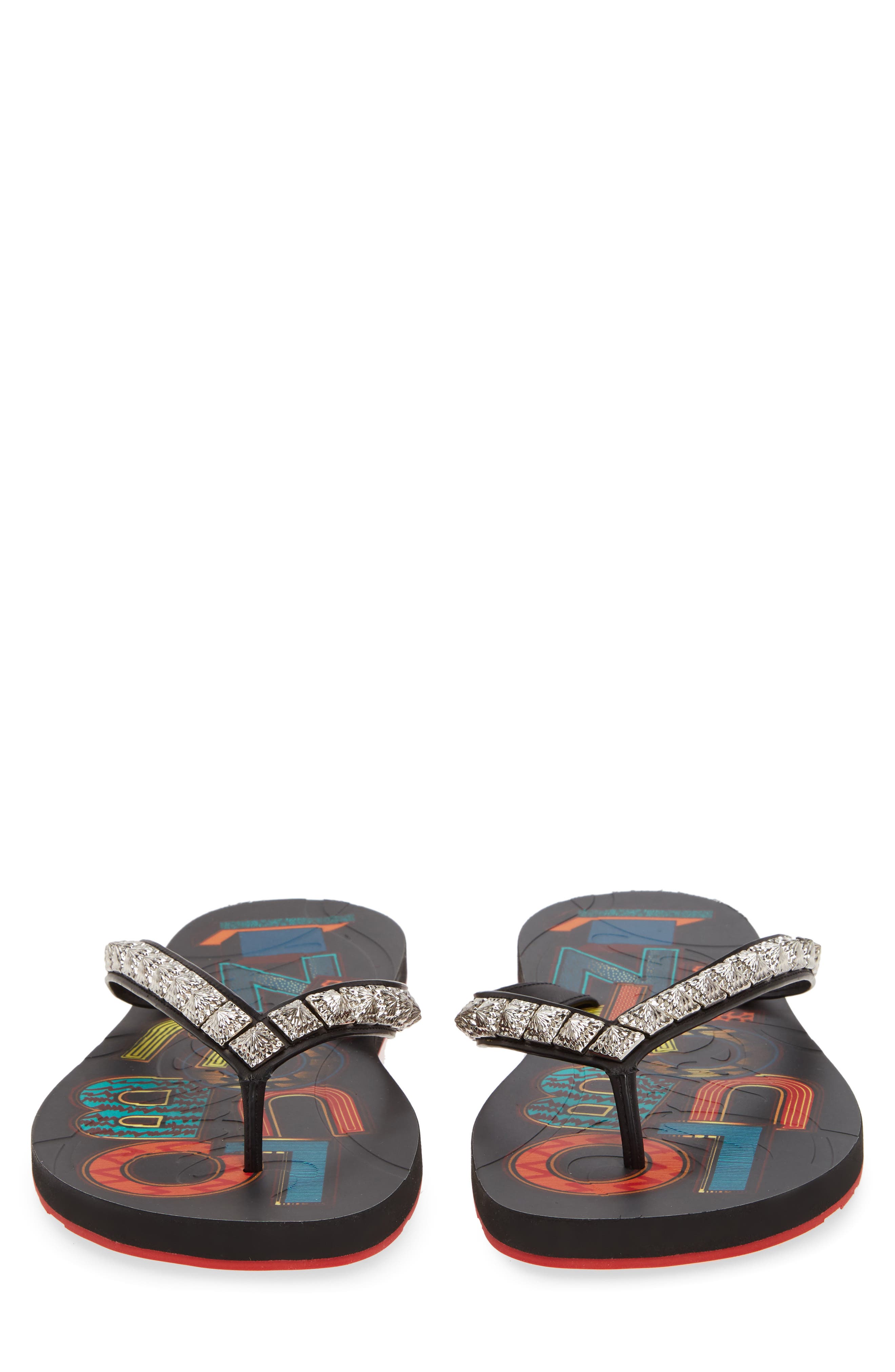 Christian Louboutin Loubi Flip Flop, Alternate, color, 