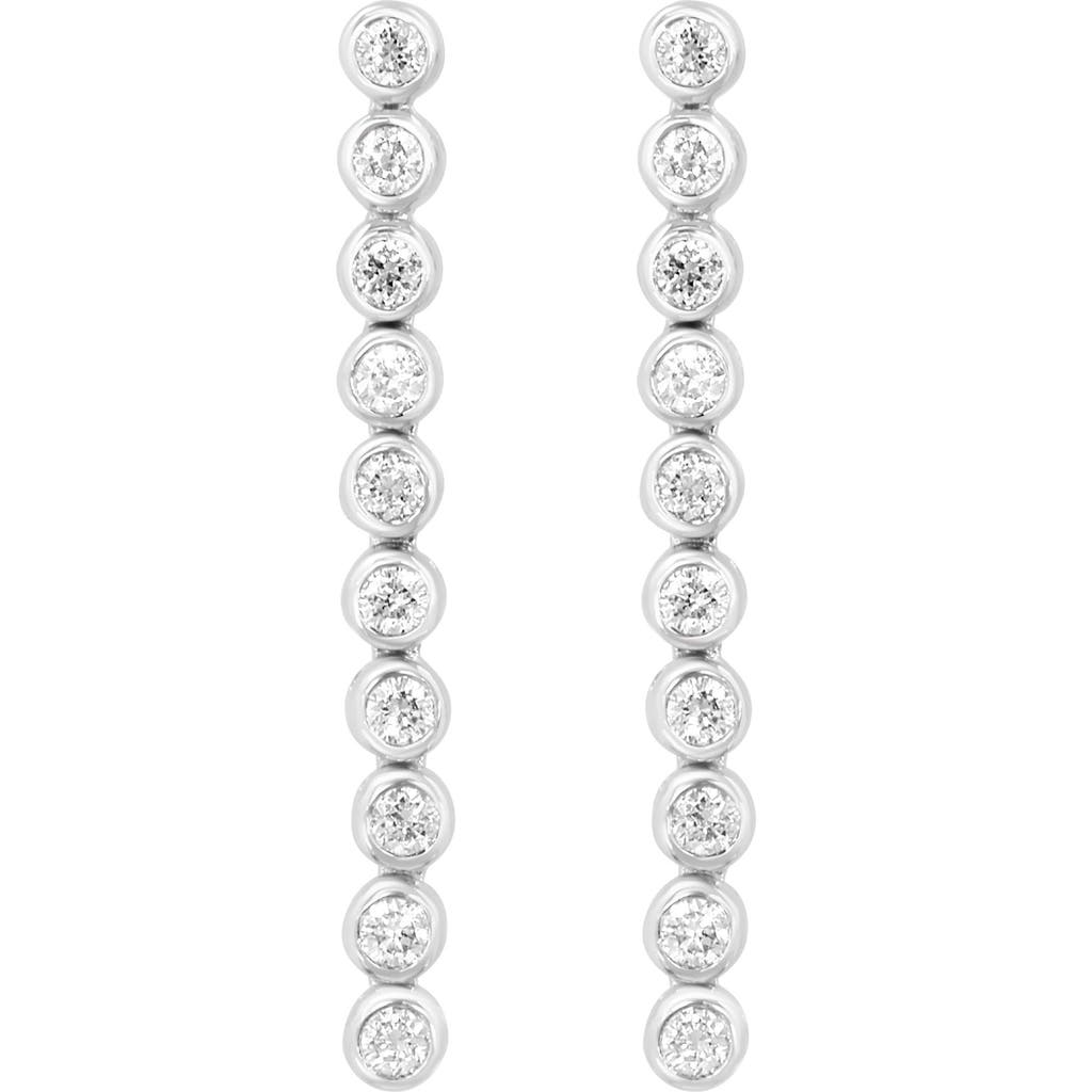 EFFY Sterling Silver Lab Grown Diamond Linear Drop Earrings at Nordstrom Rack
