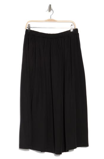 Renee C Flared Midi Skirt In Black
