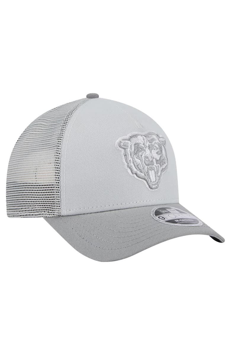 New Era Men's New Era Gray Chicago Bears Domain A-Frame Trucker 9FORTY Adjustable Hat, Alternate, color, 