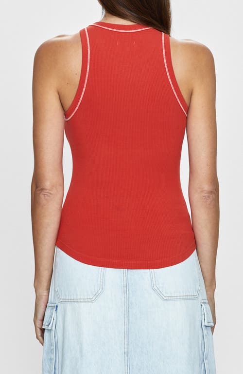 Pistola Blake Rib Tank Top In Cherry
