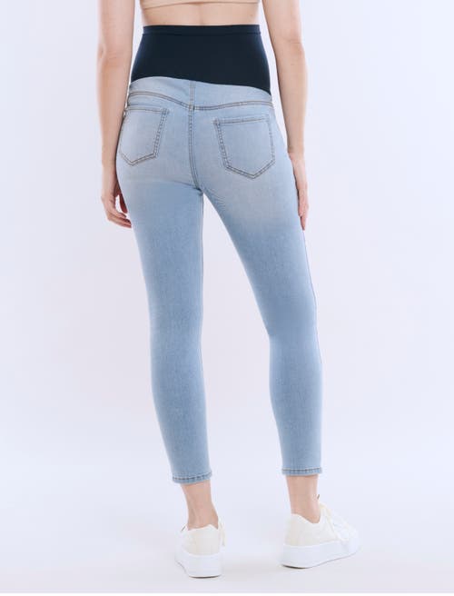 Motherhood Maternity Secret Fit Over The Belly Ankle Length Skinny Jeans In Light Wash