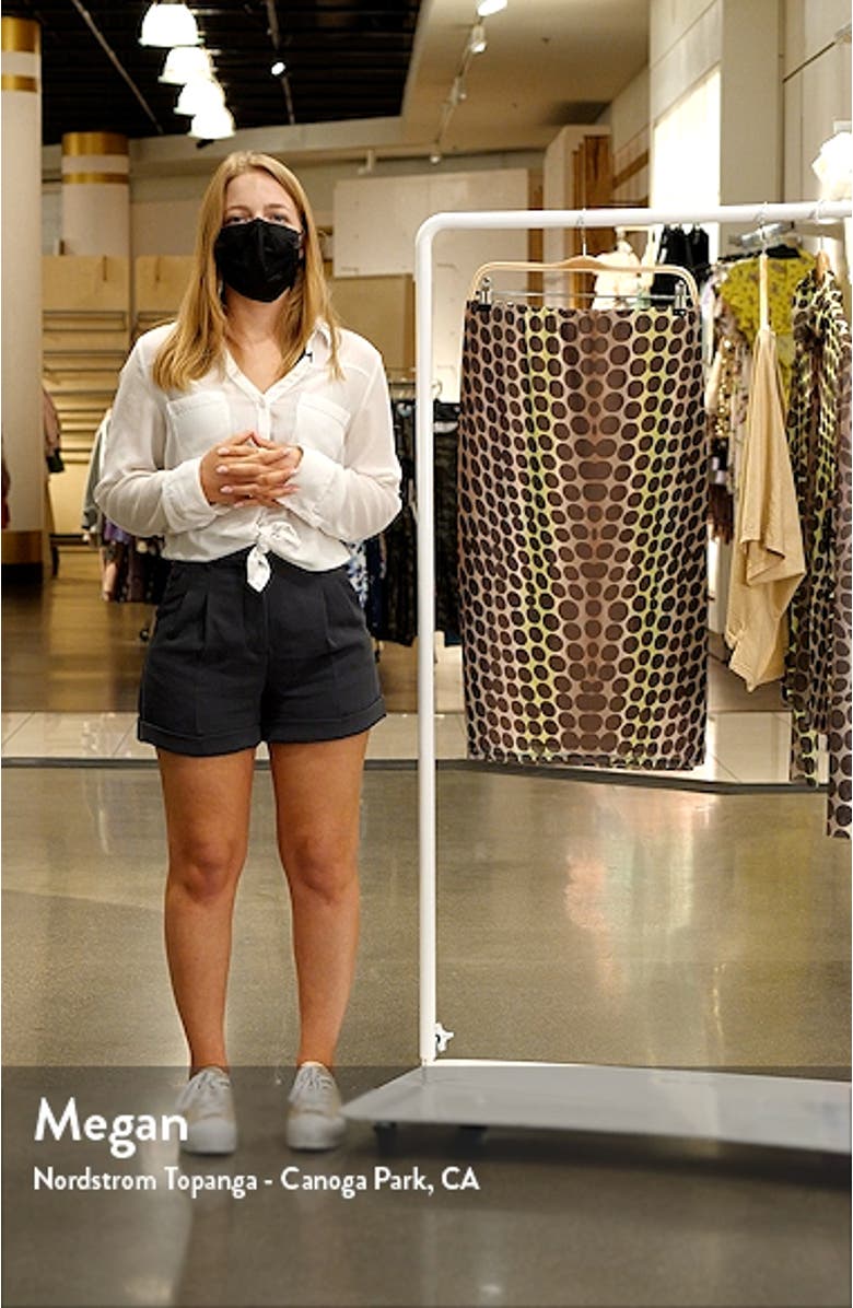 Lynn Abstract Dot Print Mesh Midi Skirt, sales video thumbnail