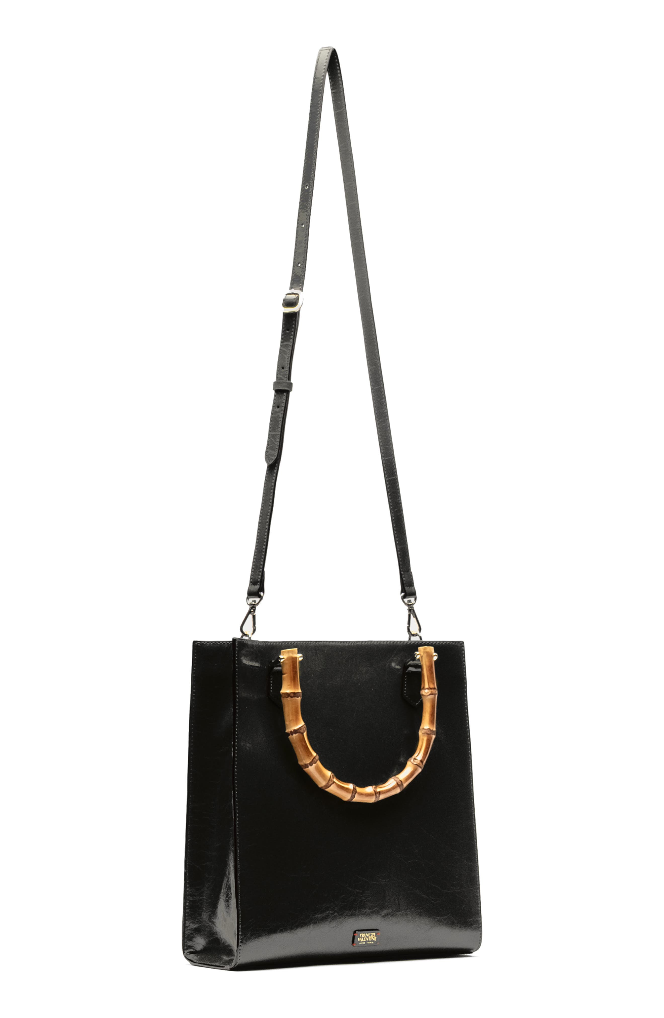 Nan Leather Tote, Alternate, color, BLACK