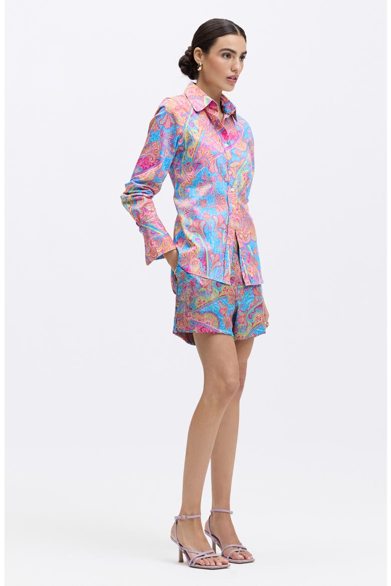 Priscilla Long Sleeve Woven Shirt, Alternate, color, BLUE MULTI