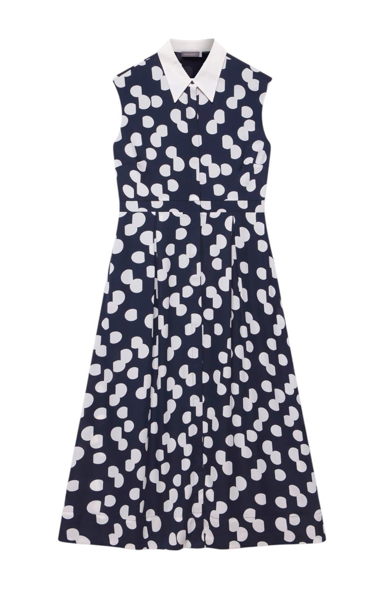 MINT VELVET Spot Halter Shirt Midi Dress, Alternate, color, 