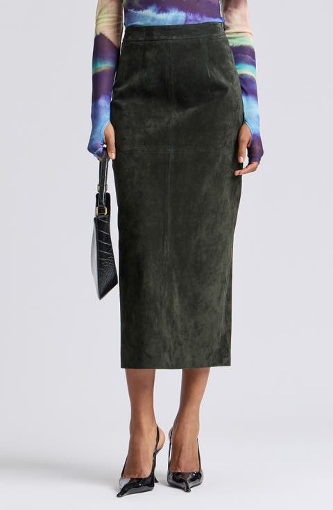 Leather Midi Skirt