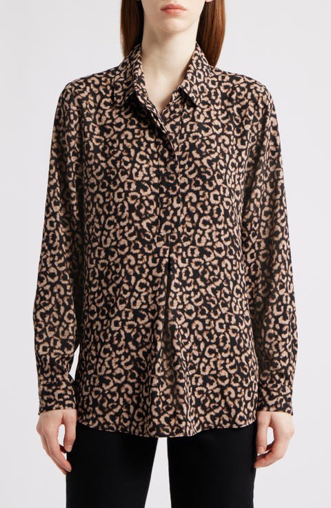 Abstract Animal Print Top