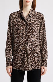 NIC+ZOE Abstract Animal Print Top