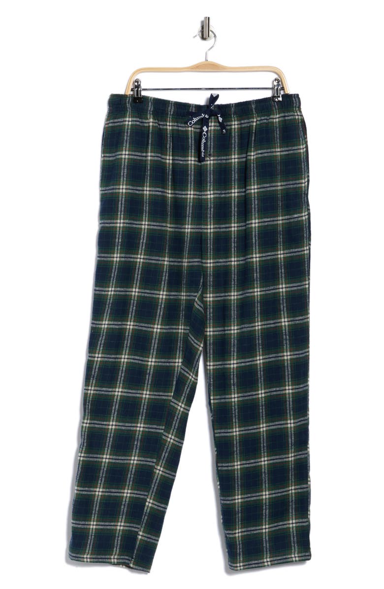 Columbia Plaid Flannel Pajama Pants, Alternate, color, Everyday Tartan Navy