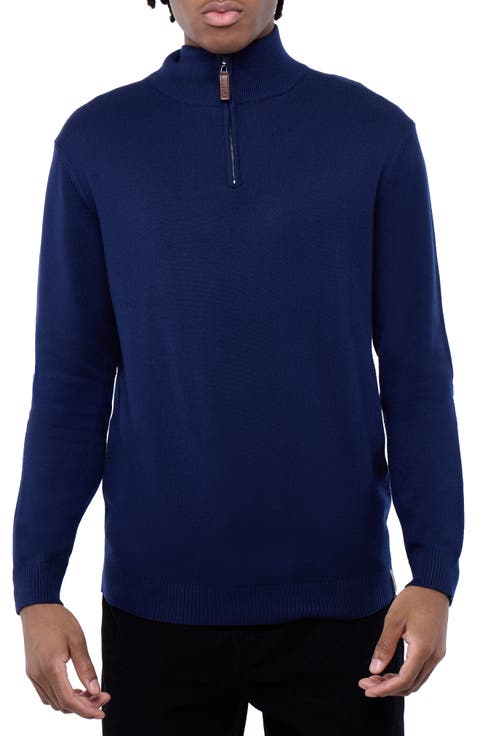 Mock Neck Quarter Zip Sweater