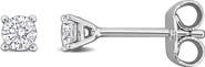 Julianna B. Lab-Grown Diamond Solitaire Stud Earrings Silver