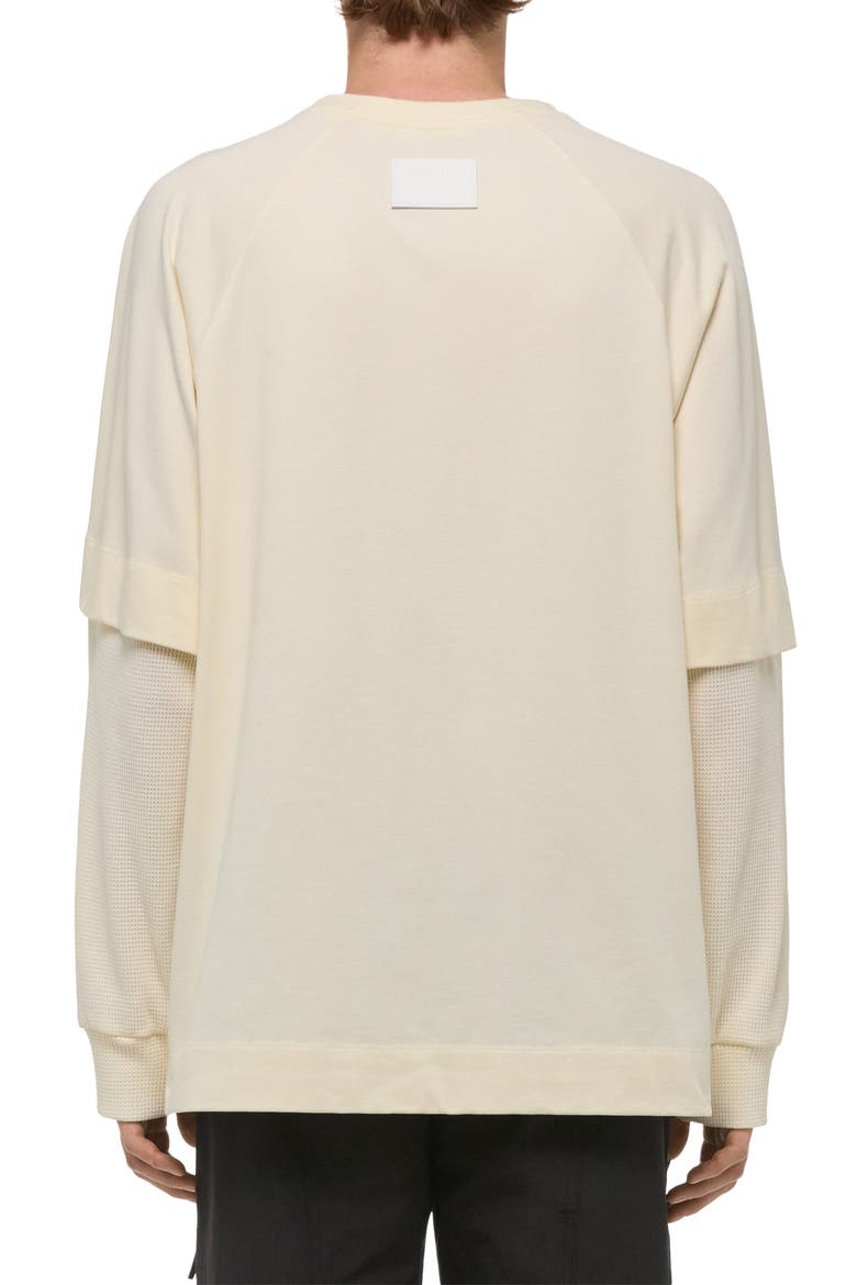 Double Layer Waffle Stitch Top, Alternate, color, WINTER WHITE