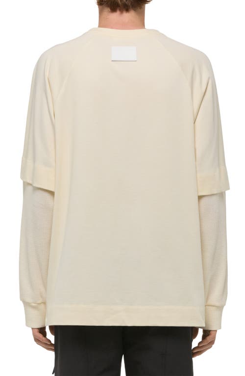 Helmut Lang Double Layer Waffle Stitch Top In White