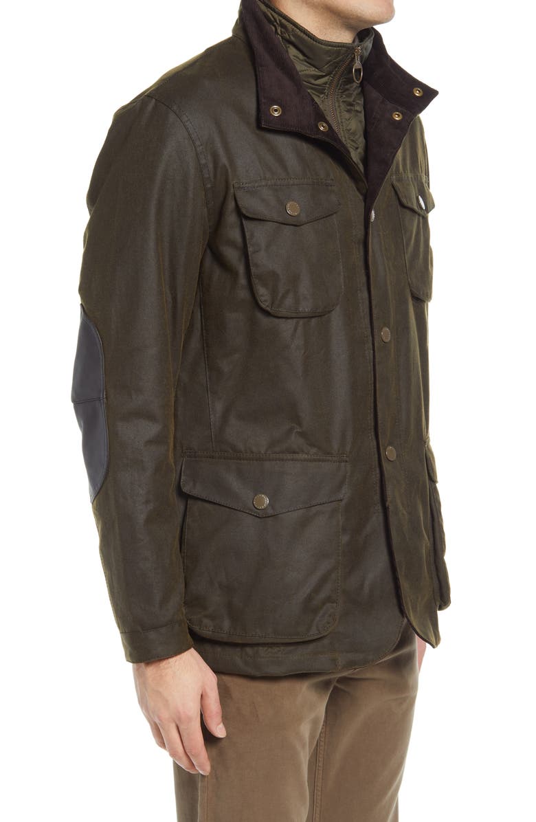 Barbour Ogston Waxed Cotton Jacket, Alternate, color,