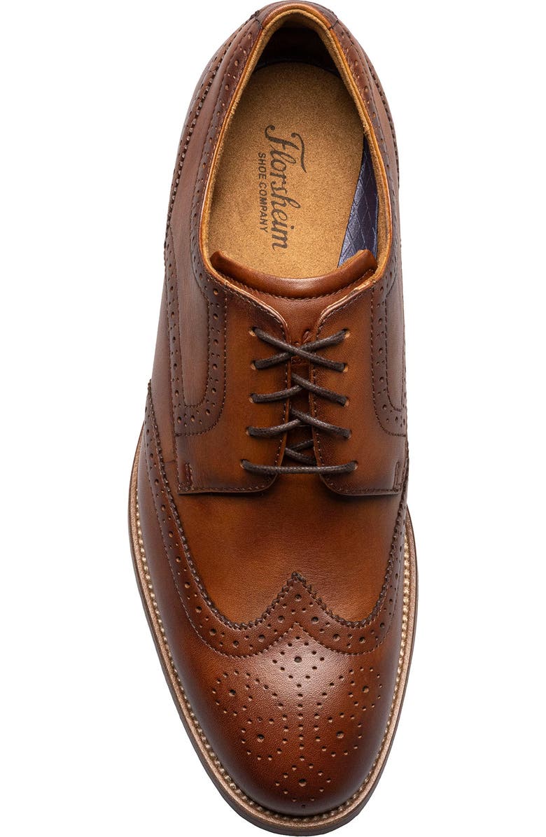 Florsheim Ruvo Wingtip Derby, Alternate, color, Cognac