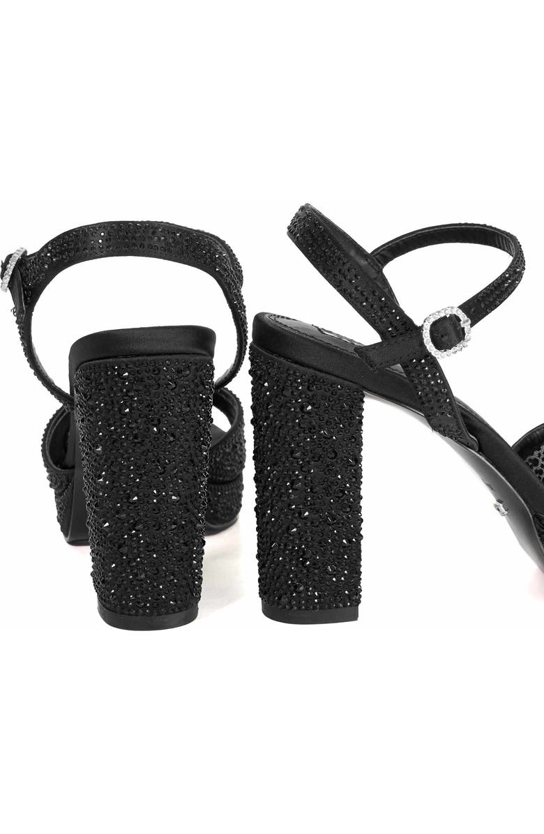 Dune London Mesmerizing Ankle Strap Platform Sandal, Alternate, color, Black