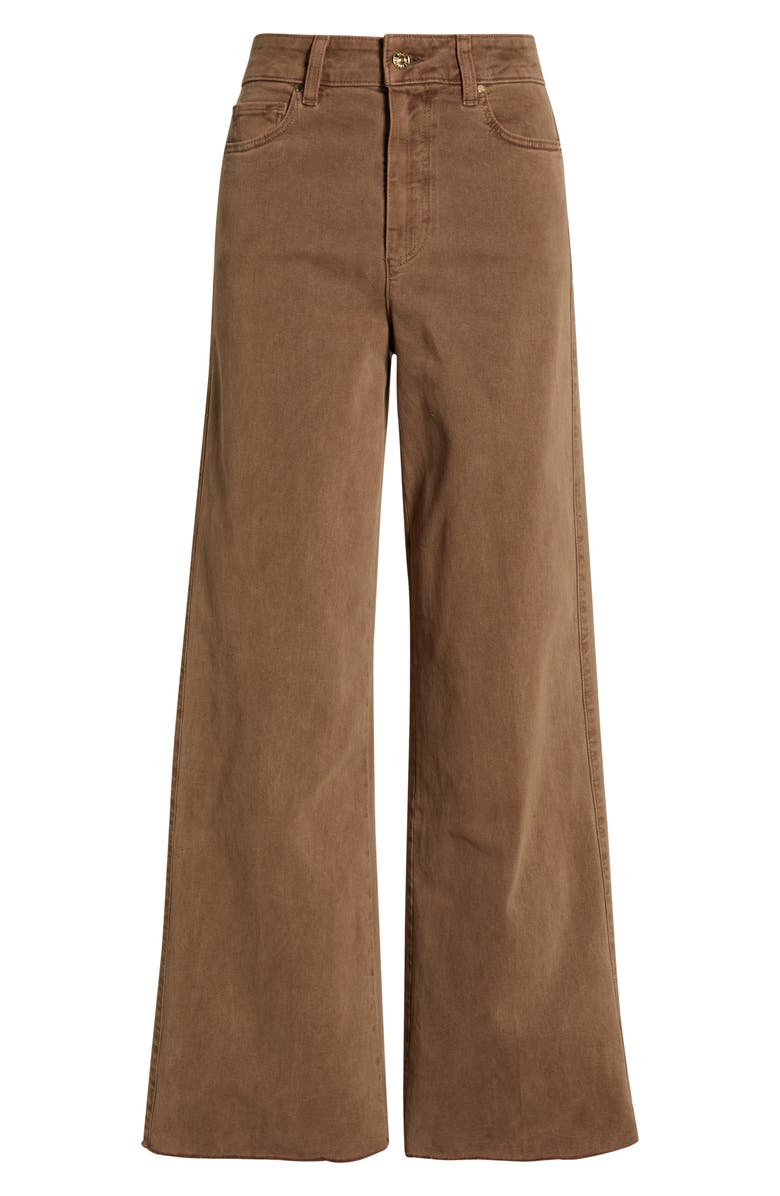 PAIGE Anessa High Waist Raw Hem Wide Leg Jeans, Alternate, color,