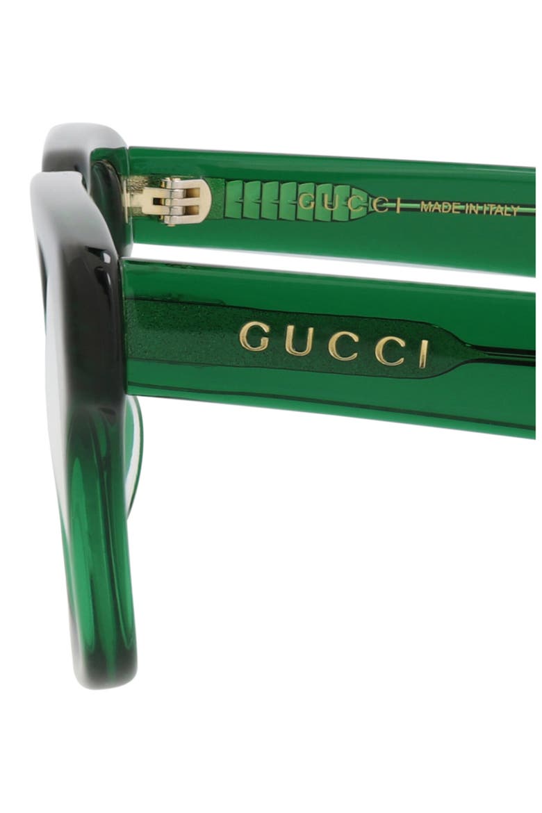 53mm Rectangular Optical Glasses, Alternate, color, GREEN GREEN TRANSPARENT