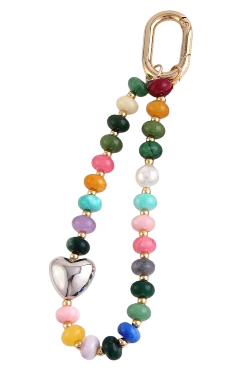 MacRae & Co. Rainbow Love Beaded Bag Charm, Main, color, 