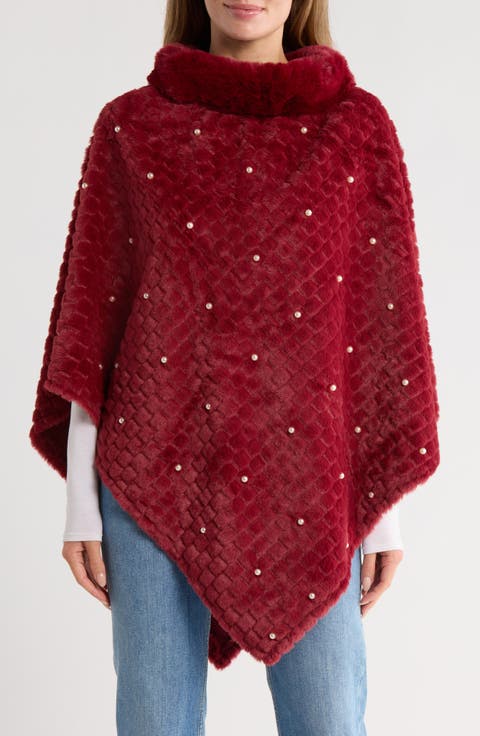 Elegant Faux Pearl Ruana