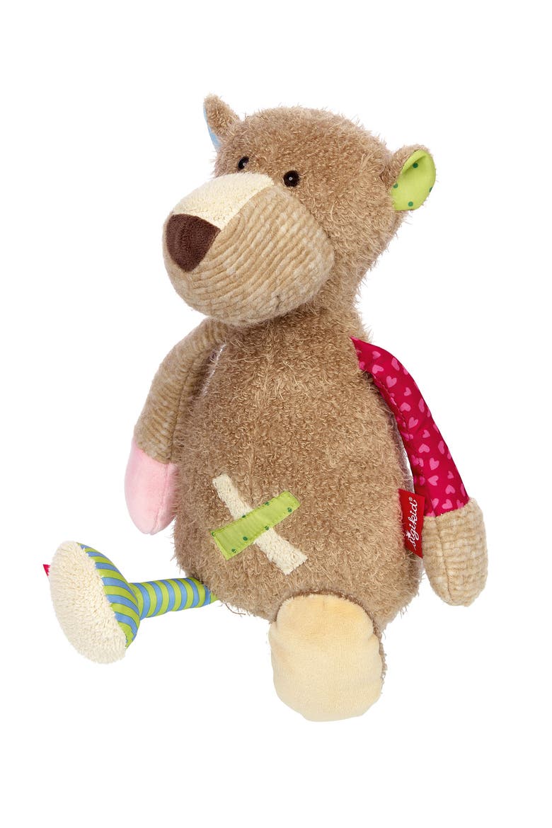Patchwork Bear Plush Toy, Main, color, Multicolored