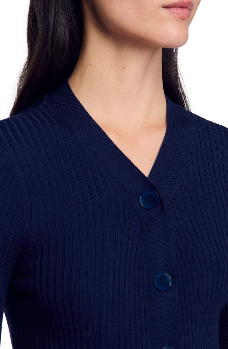 SANDRO Rib knit cardigan, Alternate, color,