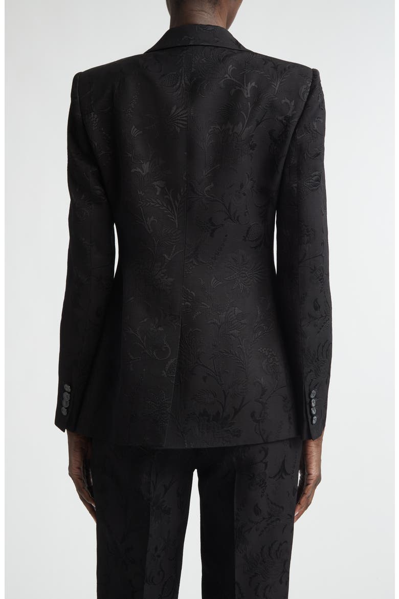 Tonal Floral Paisley Jacquard Jacket, Alternate, color, BLACK