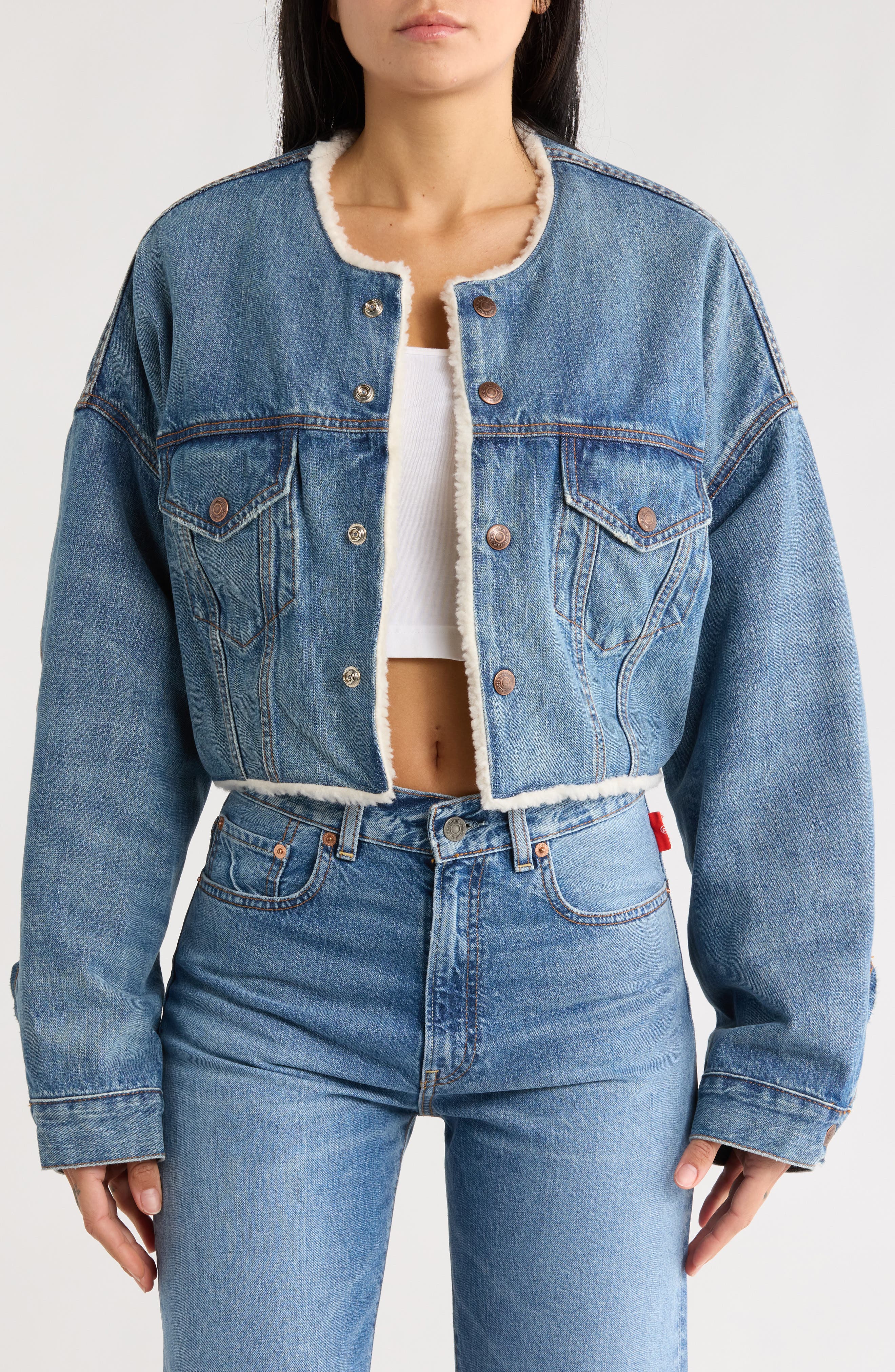 DENIMIST Oversize Cropped Denim Jacket