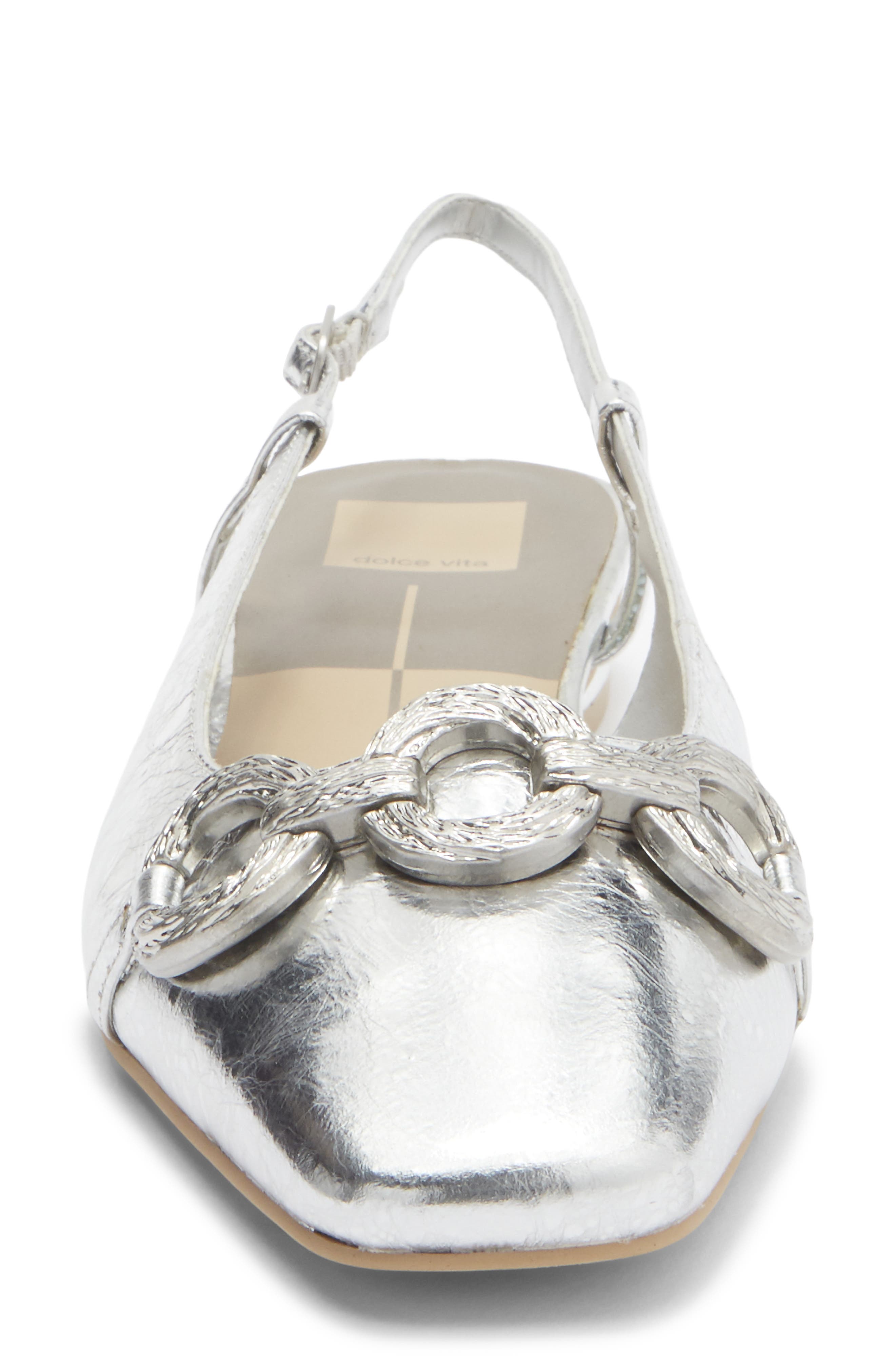 Dolce Vita Ramano Slingback Flat, Alternate, color, Silver